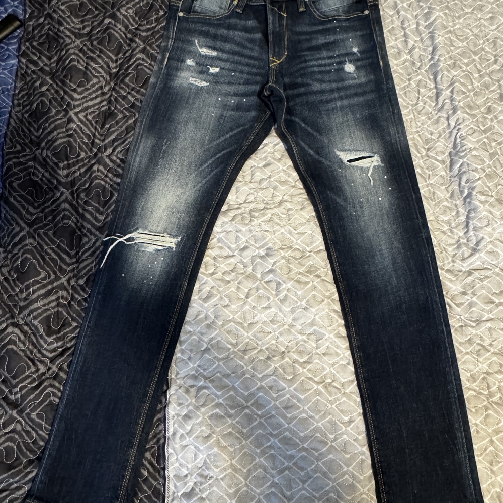 Jack & Jones Slim Distressed Dark Blue Jeans